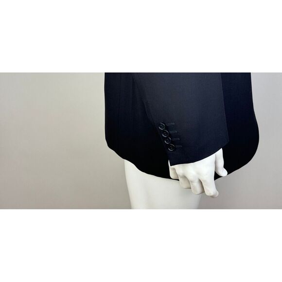 Canali Italy Wool Blazer Mens 52 US 42 EUC Lined Ventless Three-button Black - Picture 10 of 13